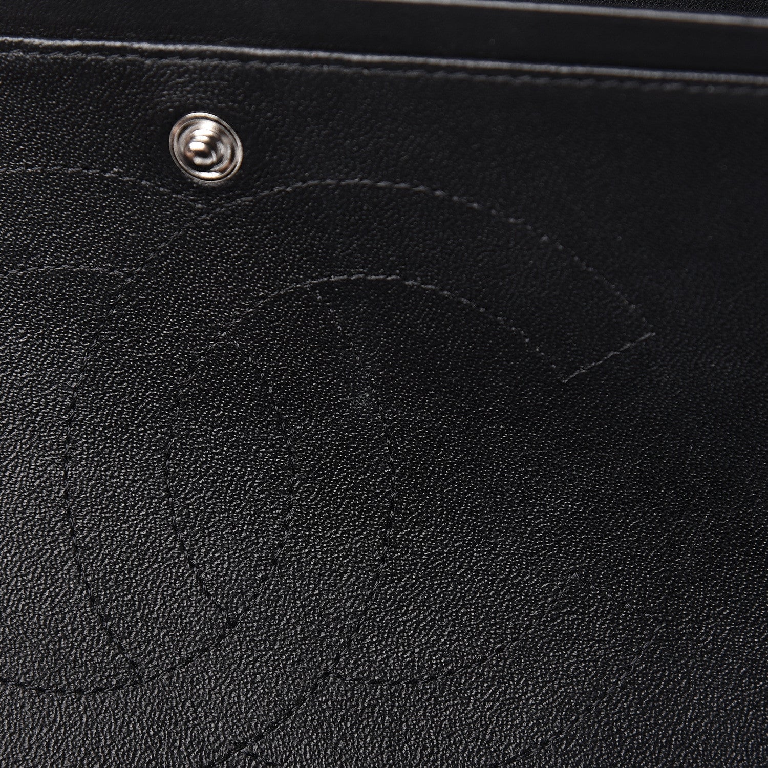 Chanel Lambskin Chevron Quilted Jumbo Double Flap Black 8 of 14