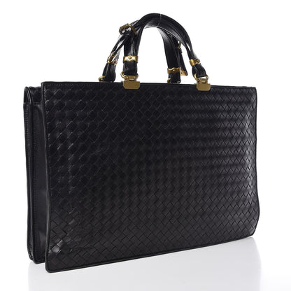 Bottega Veneta Nappa Intrecciato Briefcase Black 3 of 9