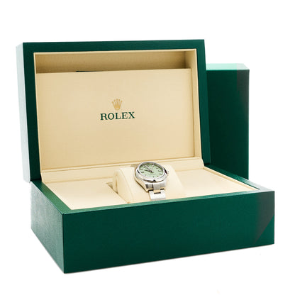 Rolex Stainless Steel 28mm Oyster Perpetual Datejust Watch Pistachio 276200 5 of 5
