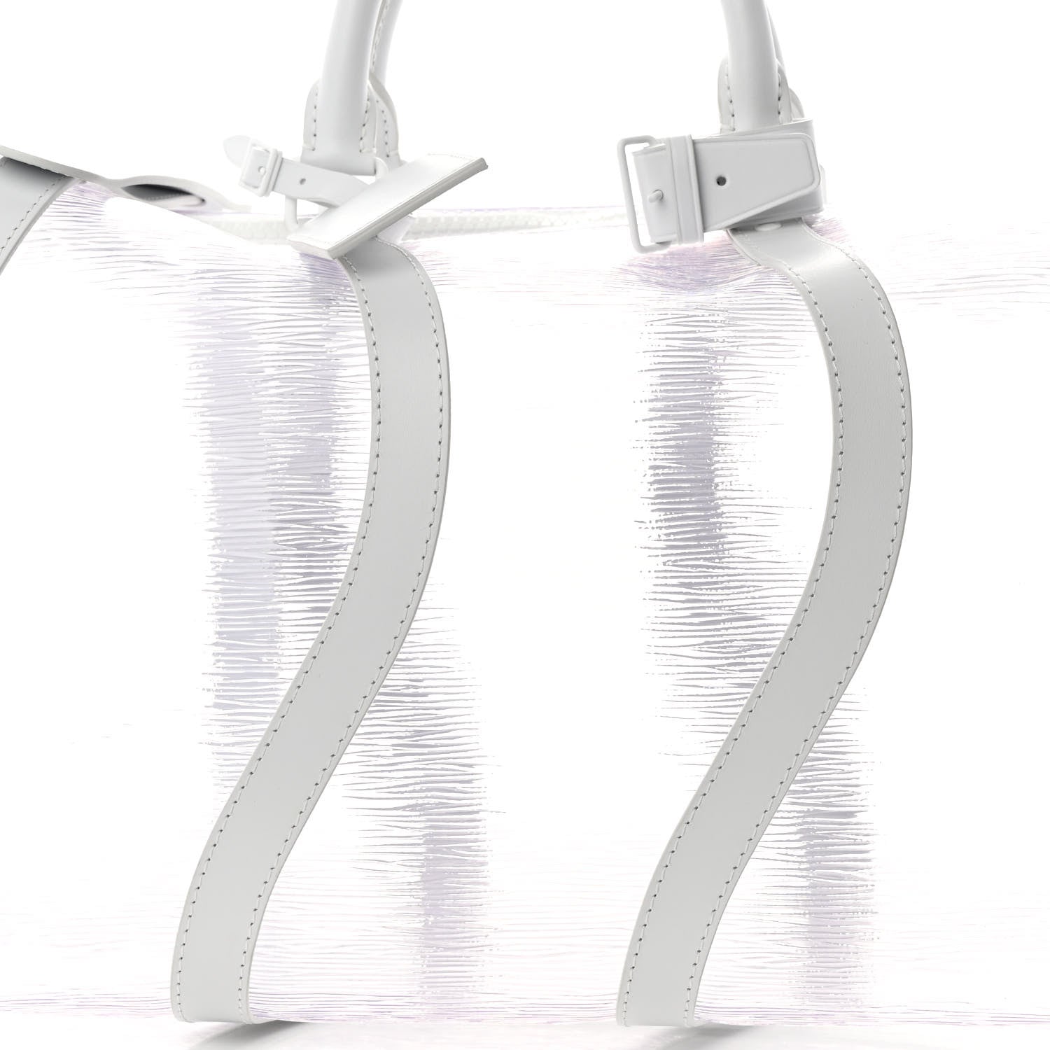 Louis Vuitton PVC Epi Embossed Wavy Keepall Bandouliere 50 White 7 of 12