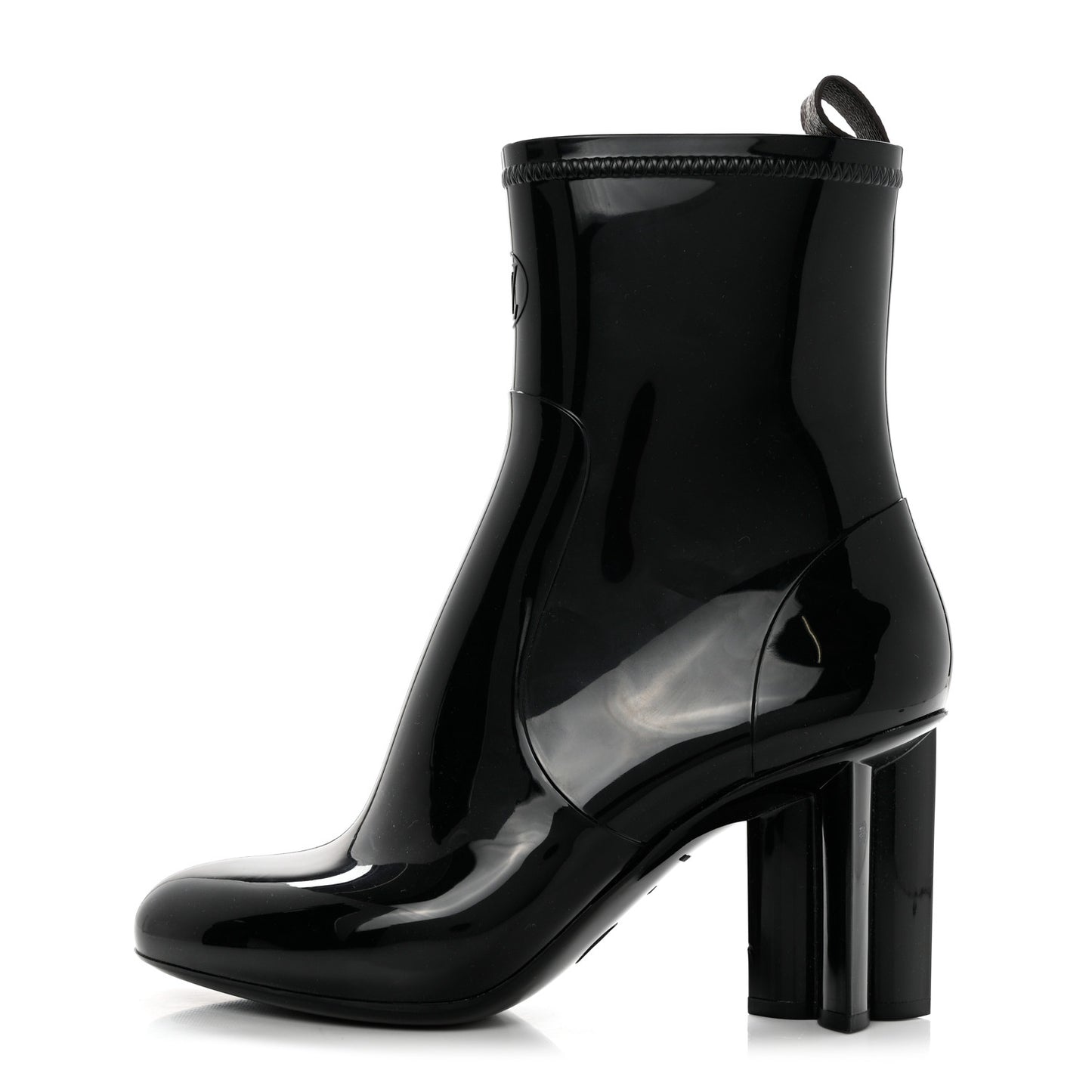Patent Silhouette Ankle Boots 40 Black