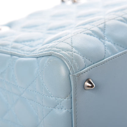 Christian Dior Lambskin Cannage Medium Lady Dior Light Blue 10 of 12