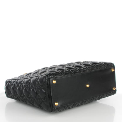 Christian Dior Lambskin Cannage Large Lady Dior Black 4 of 9