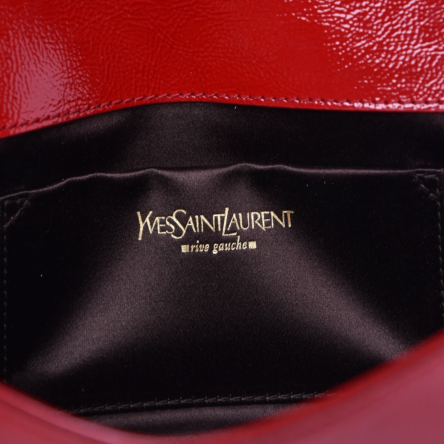 Saint Laurent Textured Patent Small Belle De Jour Clutch Red 6 of 8