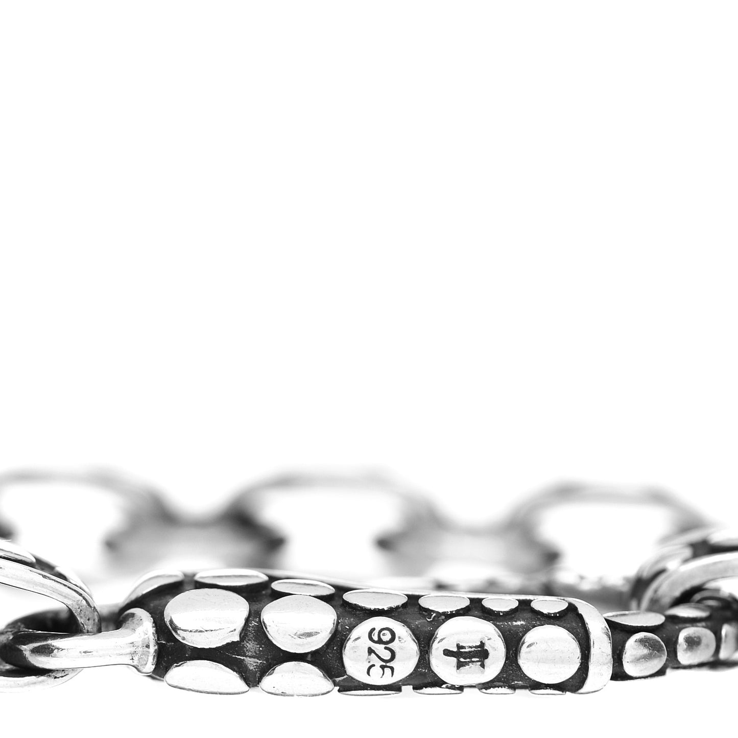 Sterling Silver Dot Link Bracelet