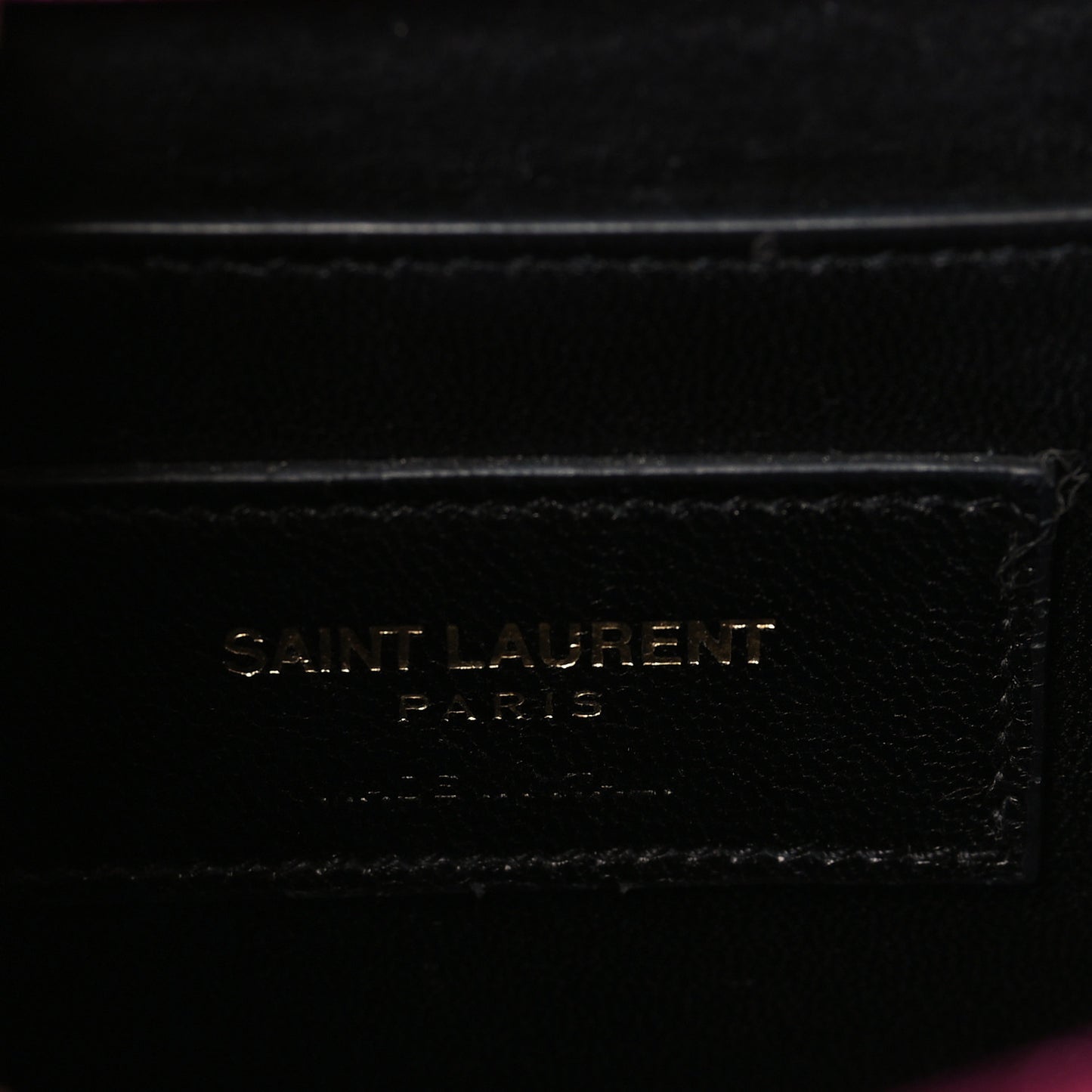 Metallic Calfskin Small Classic Monogram Kate Satchel Fuchsia