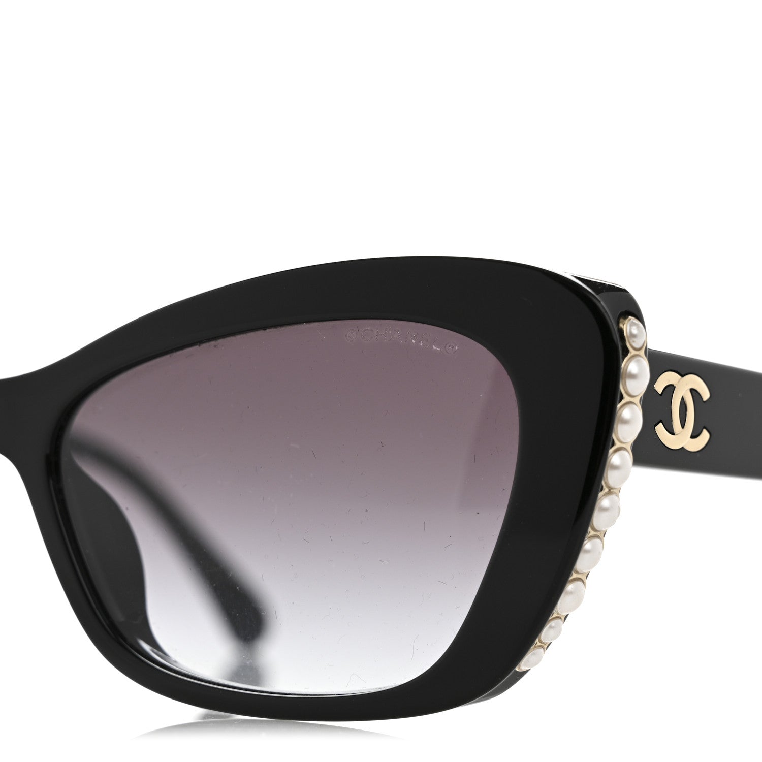 Chanel Acetate Pearl Cat Eye CC Sunglasses 5481-H-A Black 7 of 7