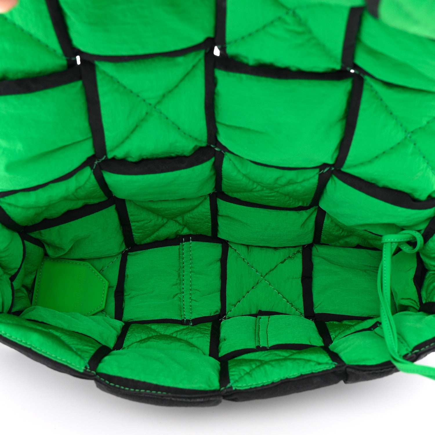 Bottega Veneta Nylon Intrecciato Padded Tech Cassette Bag Black Green 6 of 13