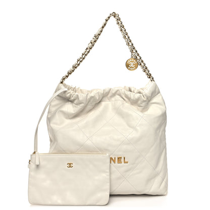 Chanel Shiny Calfskin Quilted Chanel 22 White 1 of 13