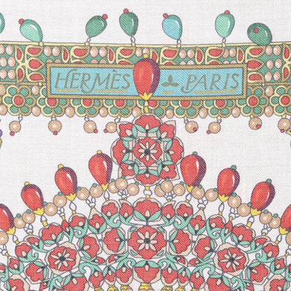 Hermes Cashmere Silk Parures Des Maharajas Shawl 140 5 of 7