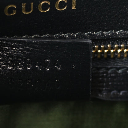 Gucci Textured Calfskin Small Torchon GG Ring Shoulder Bag Black 7 of 10