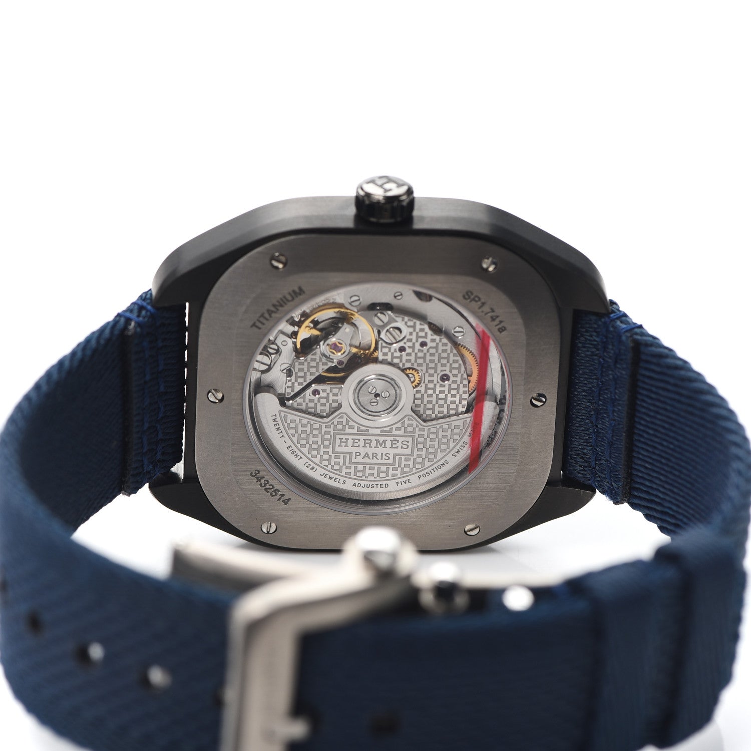 Hermes DLC Coated Titanium Nylon 39mm H08 Automatic Watch Bleu Abysse 4 of 5