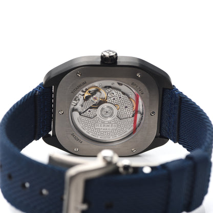 Hermes DLC Coated Titanium Nylon 39mm H08 Automatic Watch Bleu Abysse 4 of 5