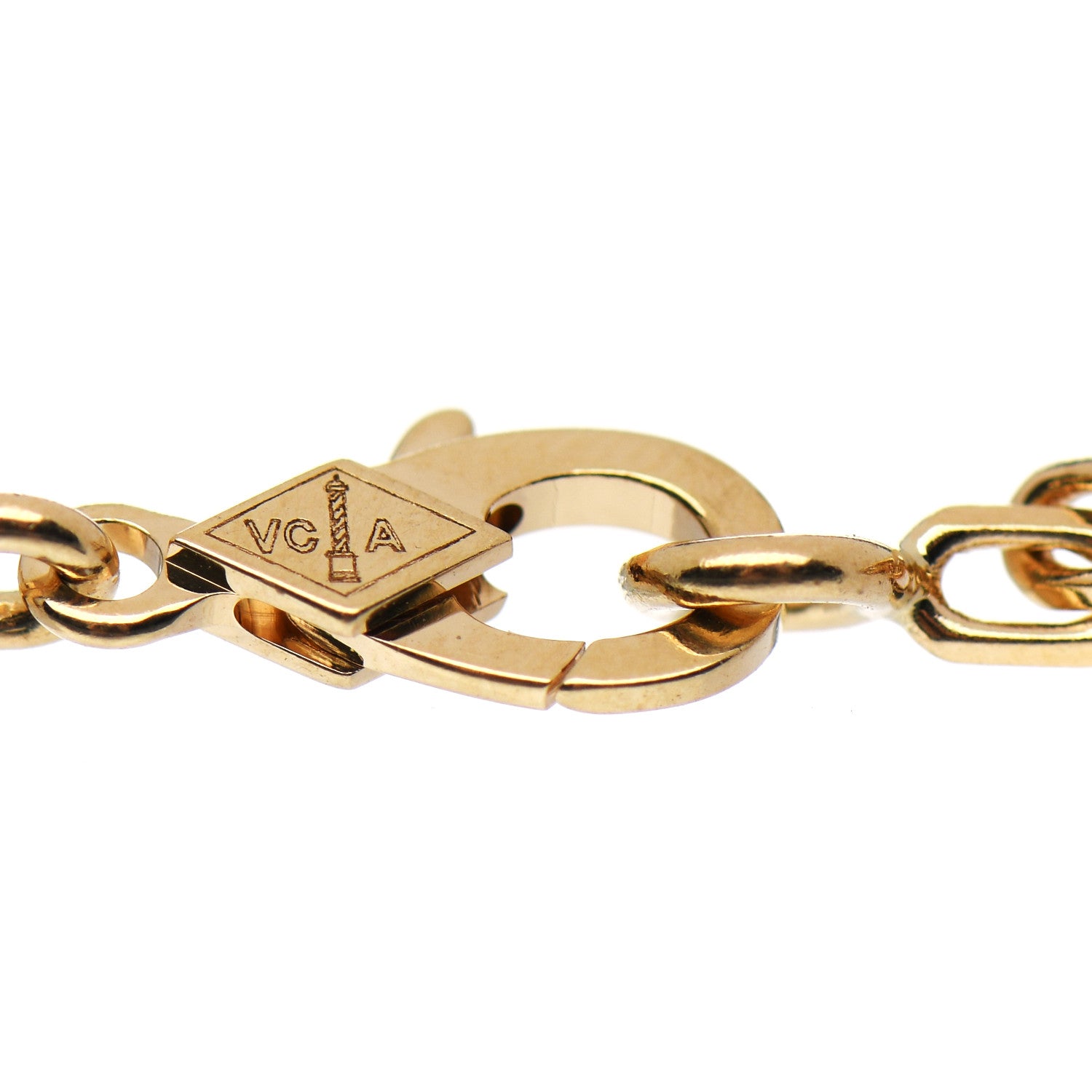 Van Cleef & Arpels 18K Yellow Gold Diamond 5 Motifs Guilloche Vintage Alhambra Bracelet 4 of 6
