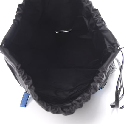 Prada Tessuto Nylon Saffiano Whale Drawstring Pocket Backpack Black Marea 4 of 9