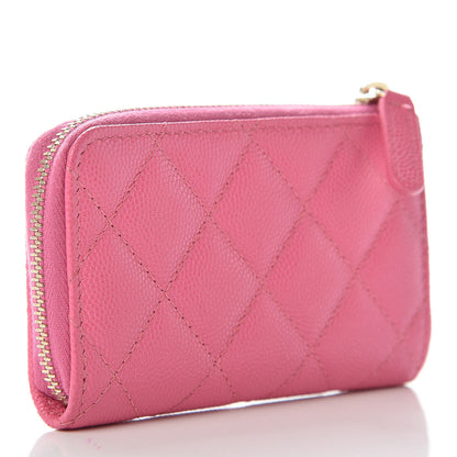 Chanel Caviar Quilted Key Holder Case Pink 3 of 10
