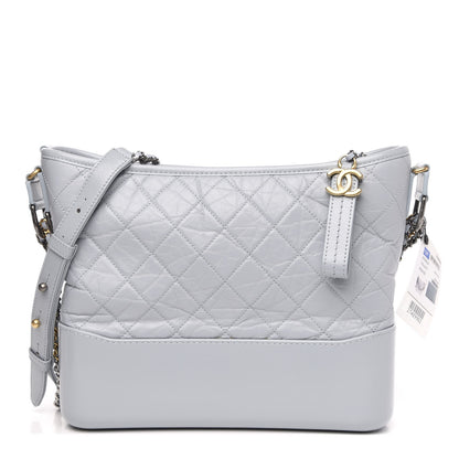 Chanel Aged Calfskin Quilted Medium Gabrielle Hobo Light Blue 1 of 10