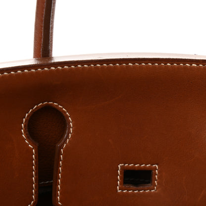 Hermes Toile Barenia Birkin 30 Fauve 9 of 26