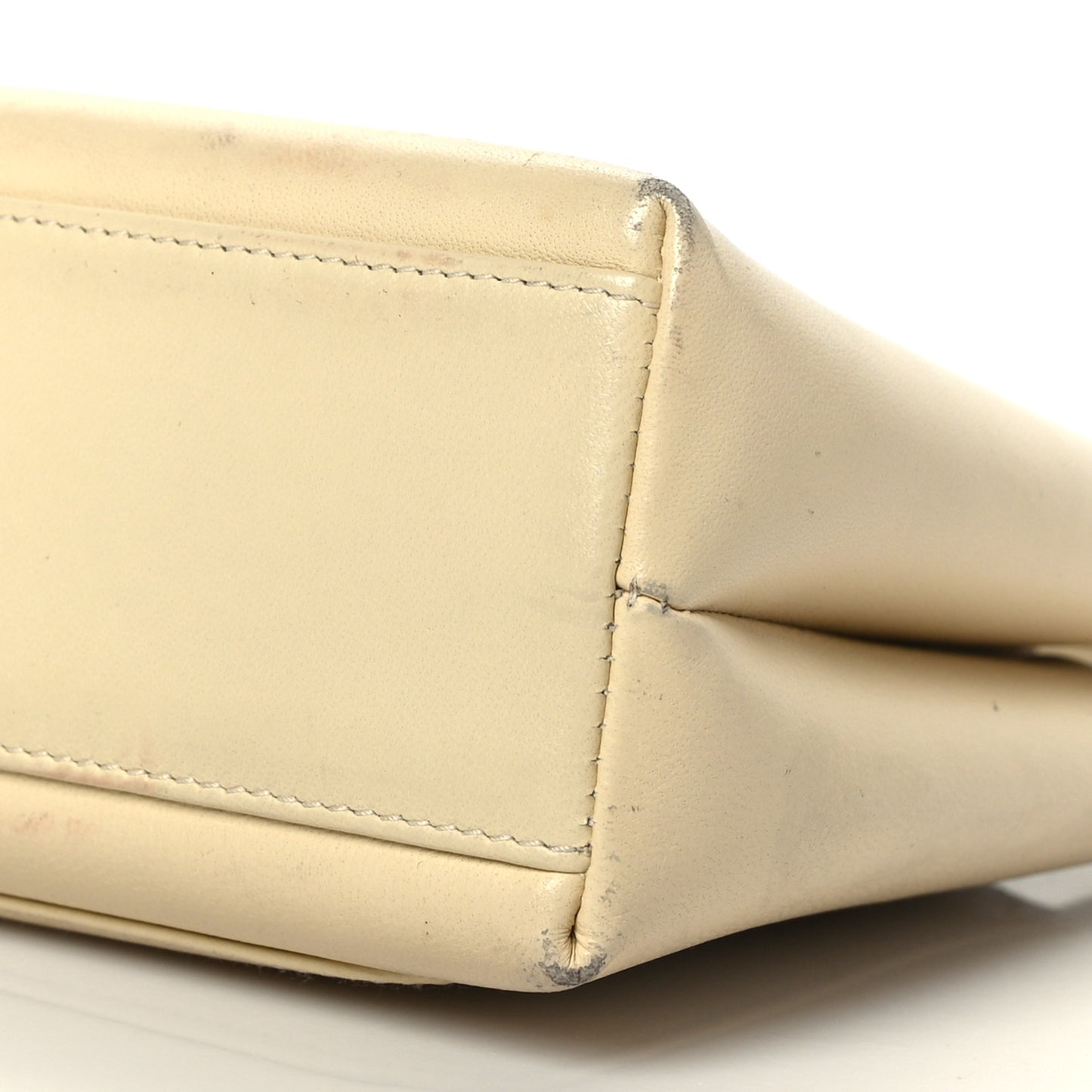 Lambskin Small Kelly Flap Bag Light Beige