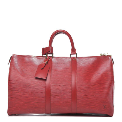 Louis Vuitton Epi Keepall 45 Castillan Red 1 of 11