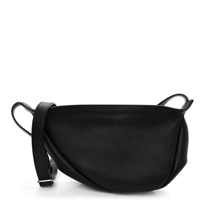 The Row Smooth Calfskin Small Slouchy Banana Bag Black 1 of 9