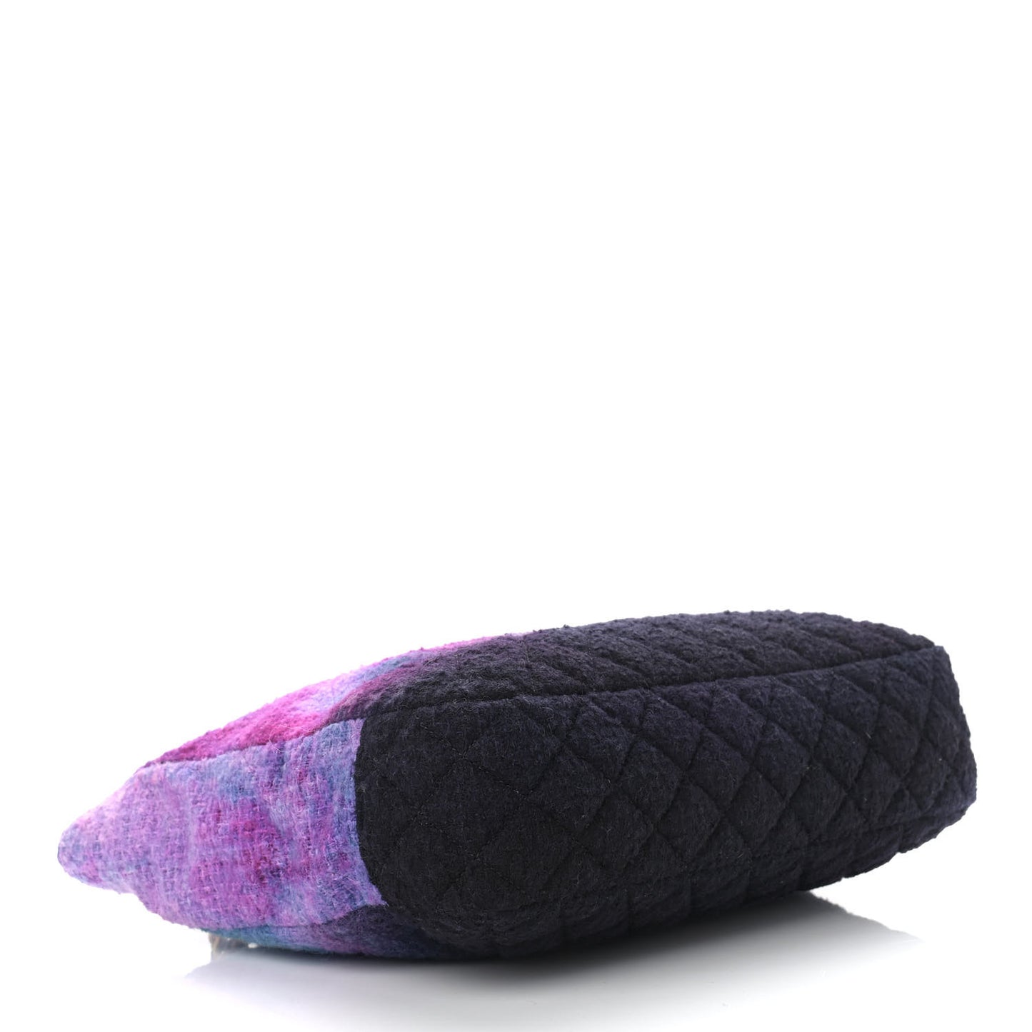 Wool Tweed CC Tote Purple Black Blue