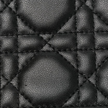 Christian Dior Lambskin Cannage Small Lady Dior Flap Card Holder Black 9 of 9
