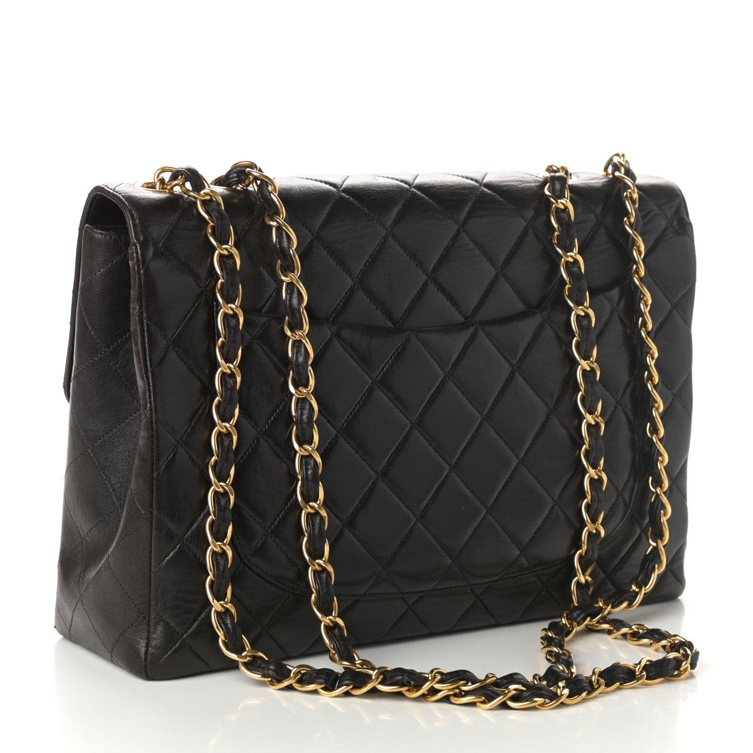 Chanel Lambskin Quilted Jumbo Single Flap Black 3 of 10