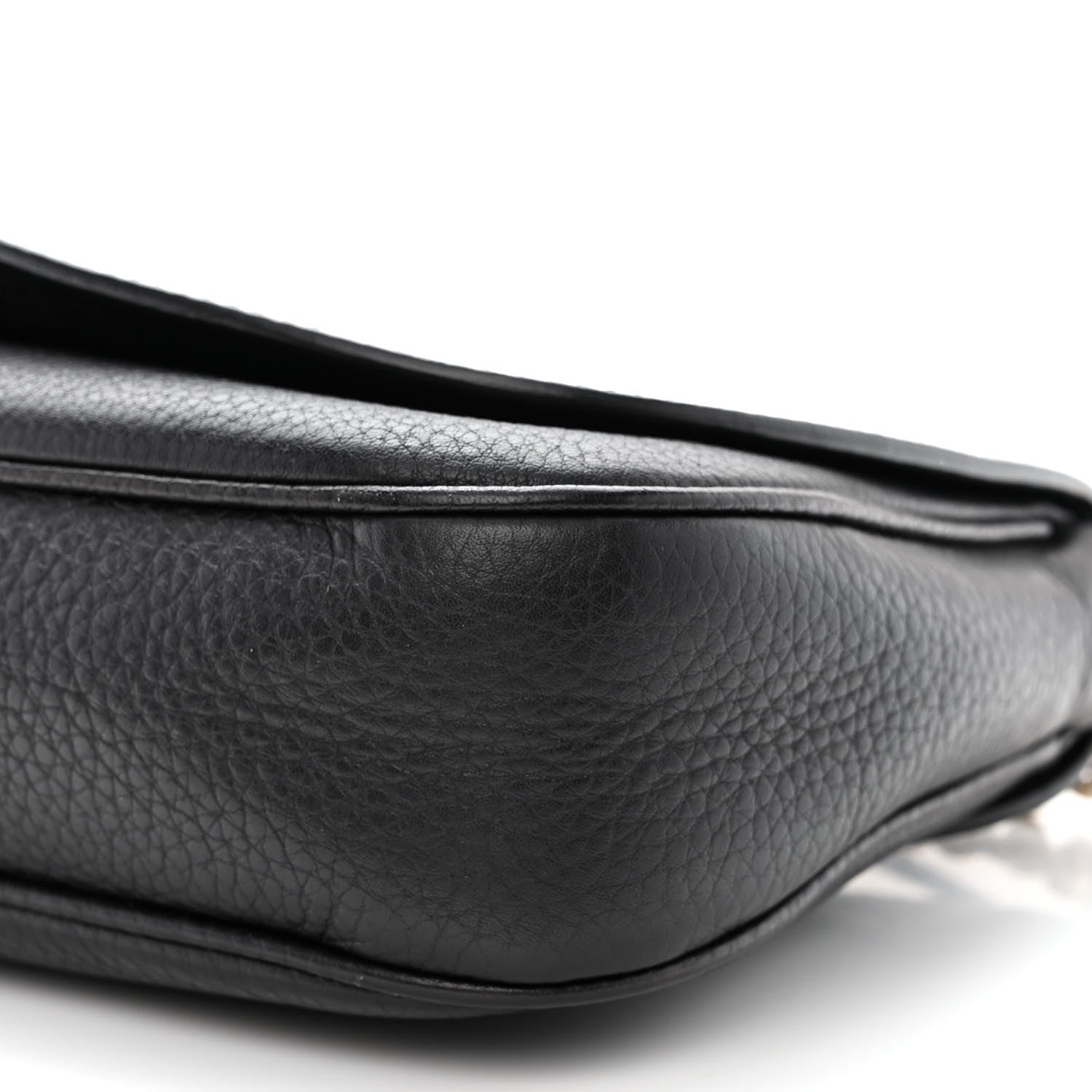 Gucci Pebbled Calfskin Medium Soho Flap Crossbody Black 10 of 11