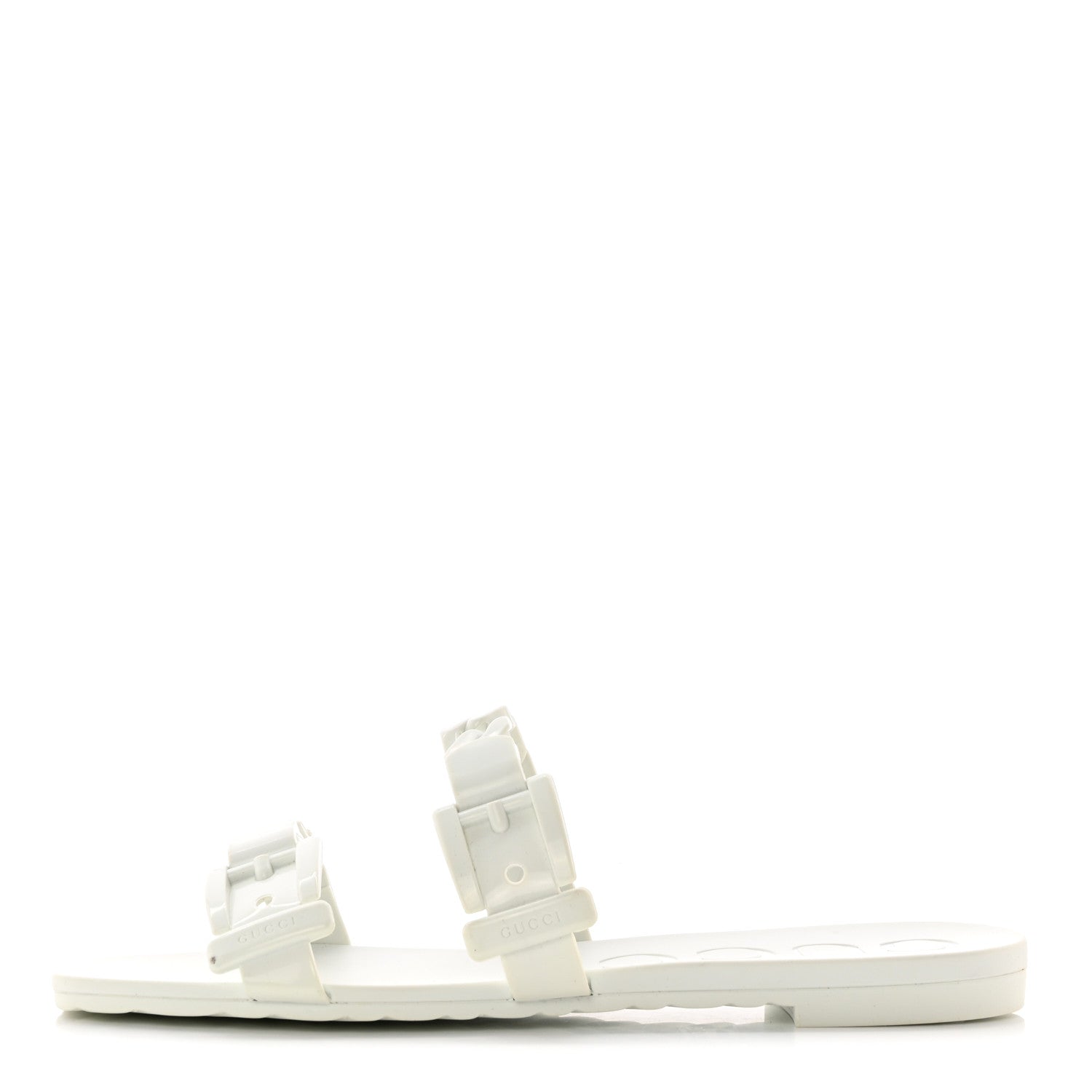 Gucci Rubber Womens Slide Sandals 37 White 1 of 15