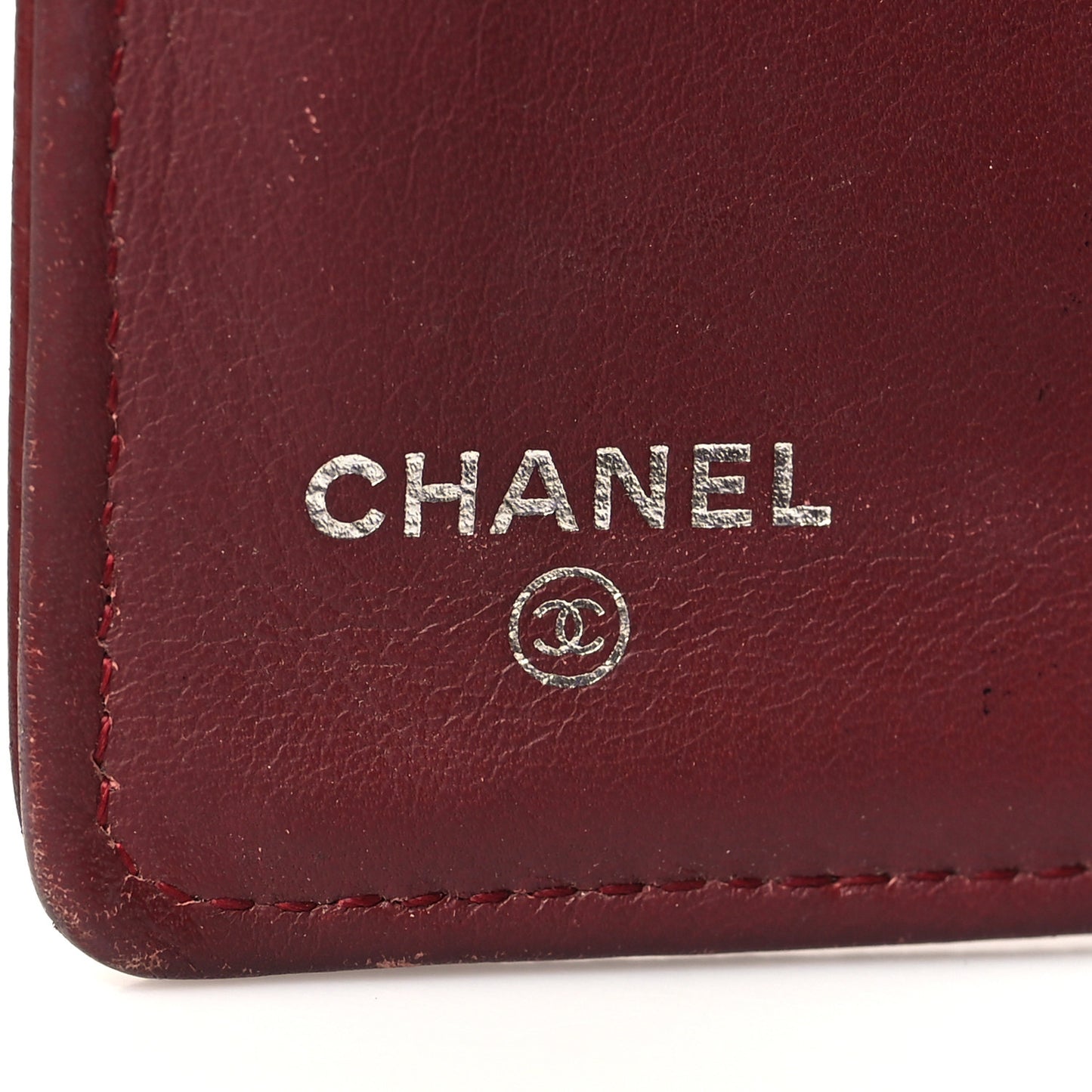 Caviar Timeless CC Yen Wallet Burgundy