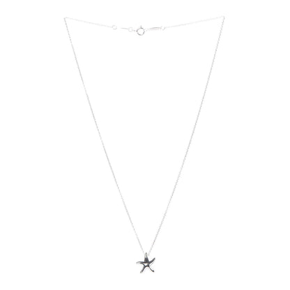 Tiffany Sterling Silver 12mm Elsa Peretti Starfish Pendant Necklace 3 of 8