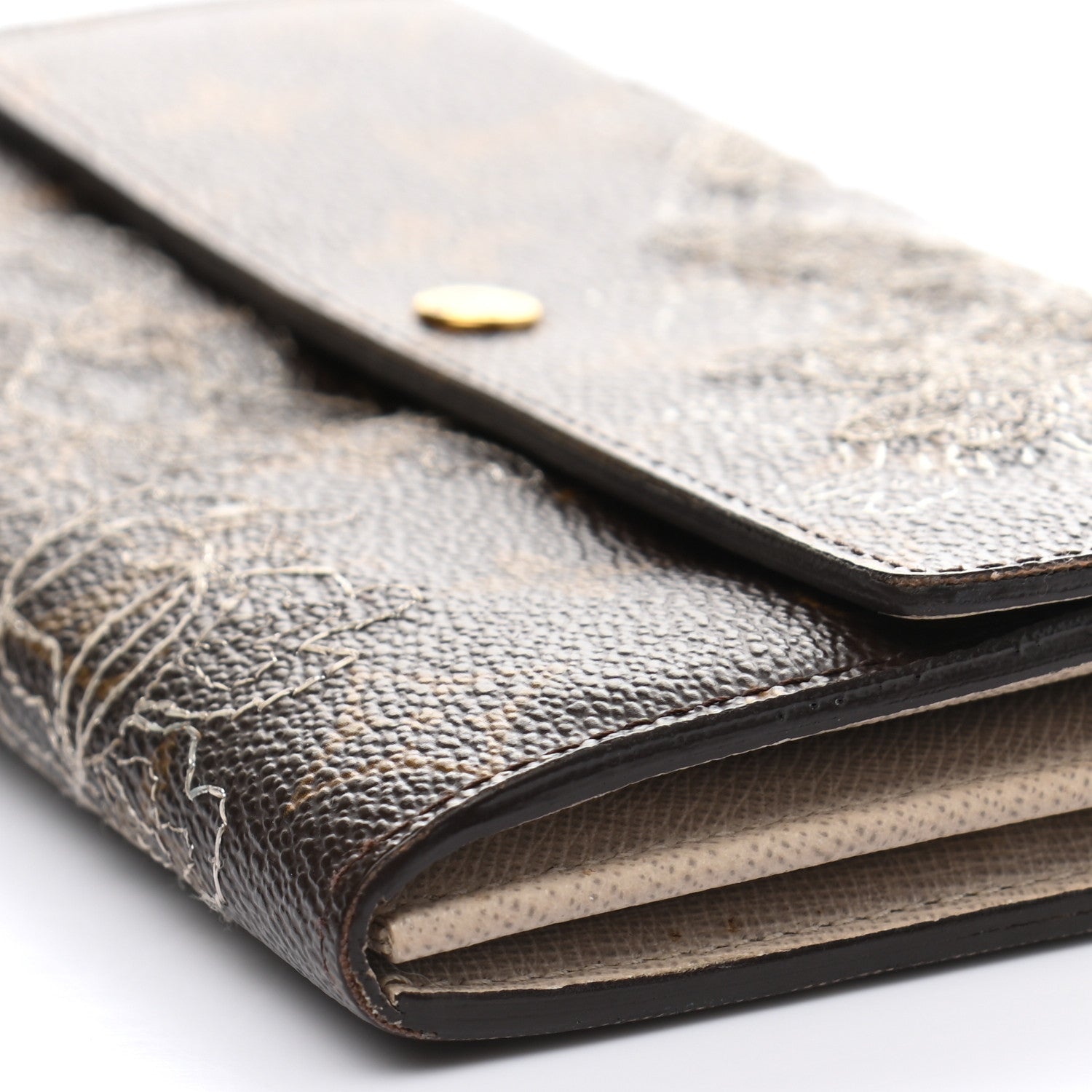 Louis Vuitton Monogram Dentelle Sarah Wallet Silver 15 of 16