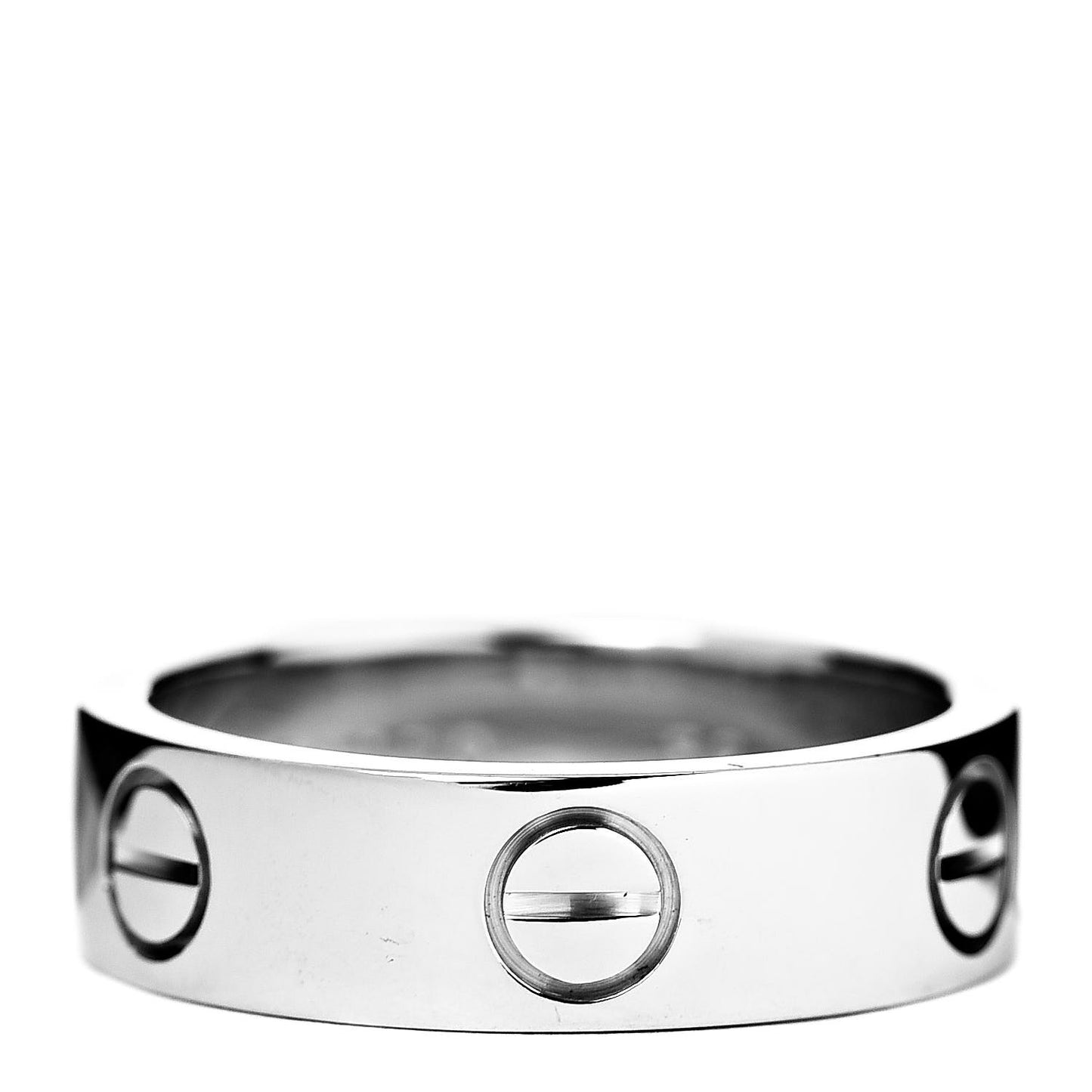 18K White Gold 5.5mm LOVE Ring 52 6
