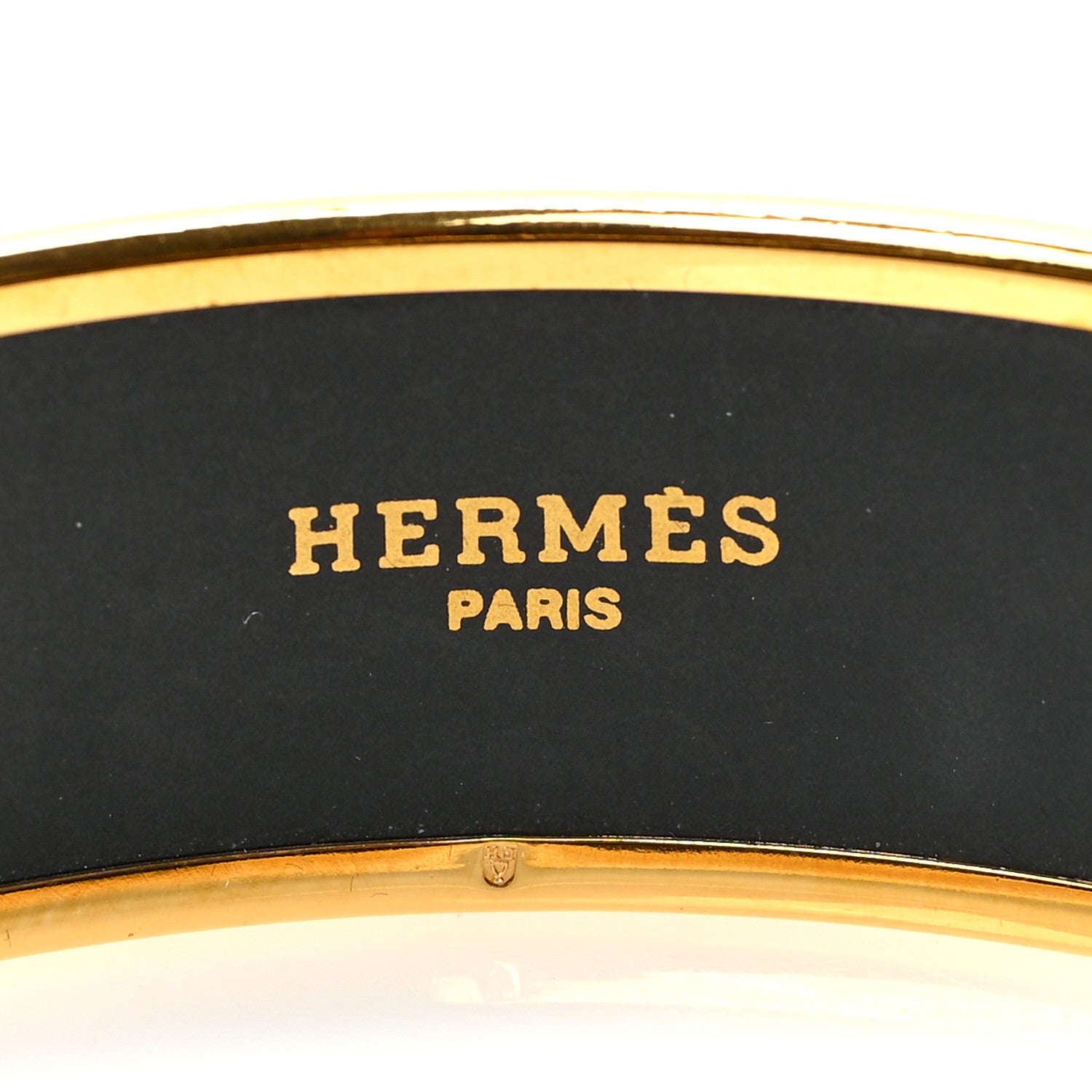 Hermes Enamel Printed Stripes Wide Bracelet 62 3 of 4