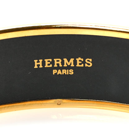 Hermes Enamel Printed Stripes Wide Bracelet 62 3 of 4