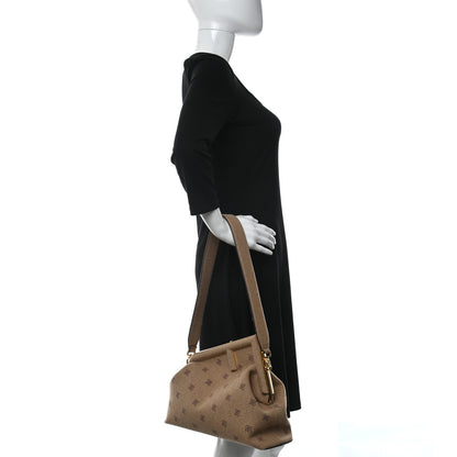 Fendi Flannel Karligraphy Embroidered Medium Fendi First Camel 2 of 6