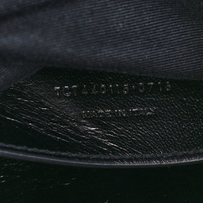 Saint Laurent Suede Mixed Matelasse Tri-Quilt Large Monogram Envelope Satchel Navy Blue 7 of 11