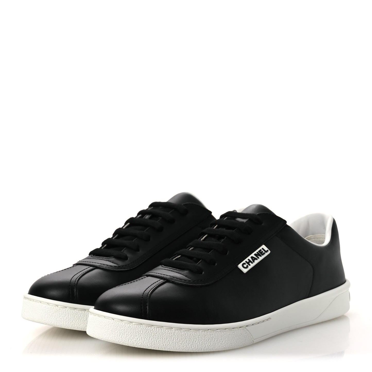 Calfskin CC Womens Uniform Sneakers 41 Black