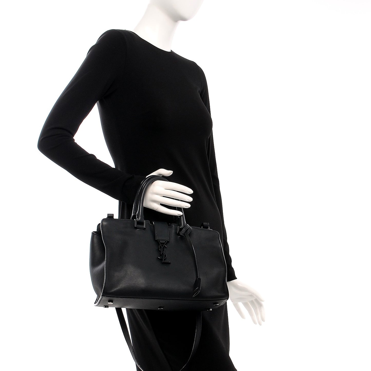 Smooth Calfskin Small Monogram Cabas Black