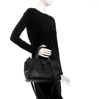 Saint Laurent Smooth Calfskin Small Monogram Cabas Black 3 of 18