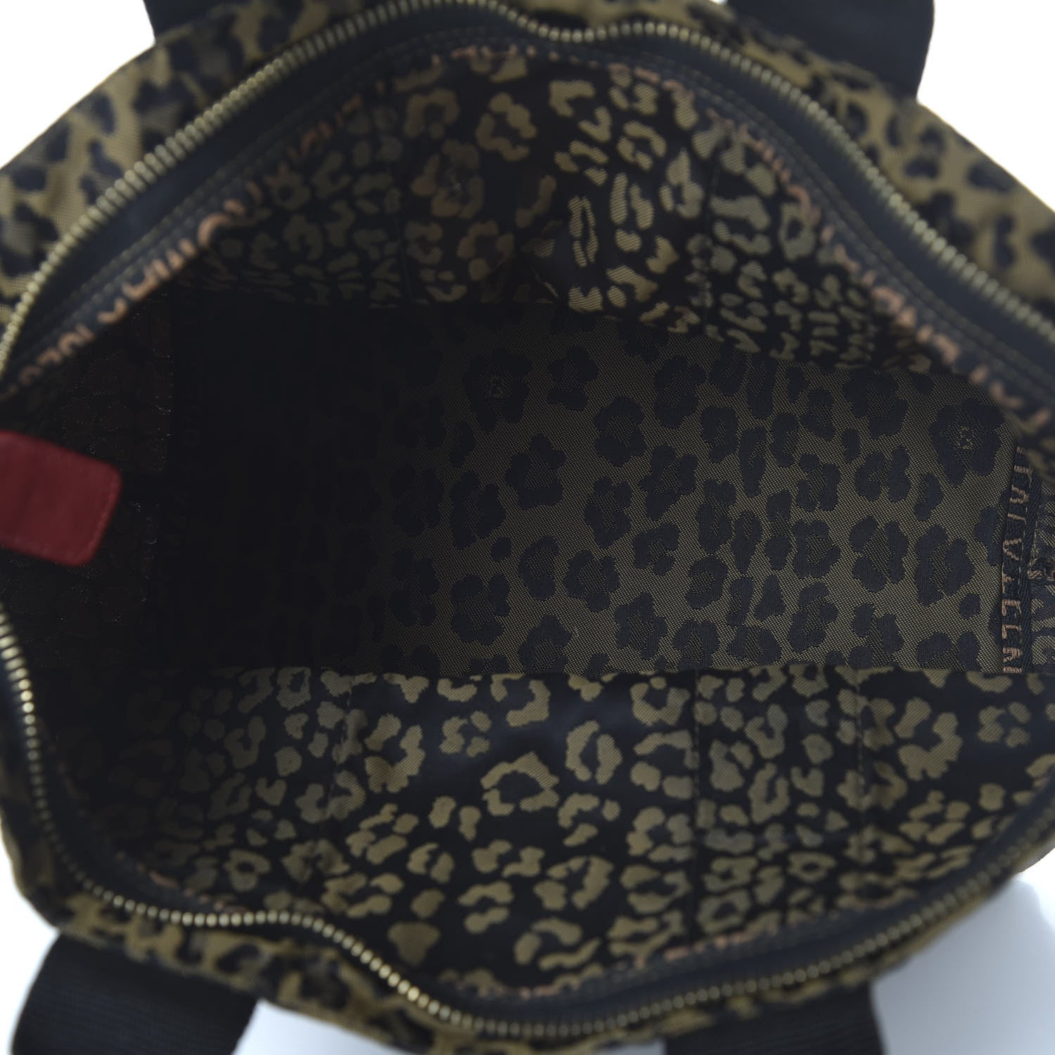 Fendi Canvas Leopard Print Tote Tobacco 5 of 9