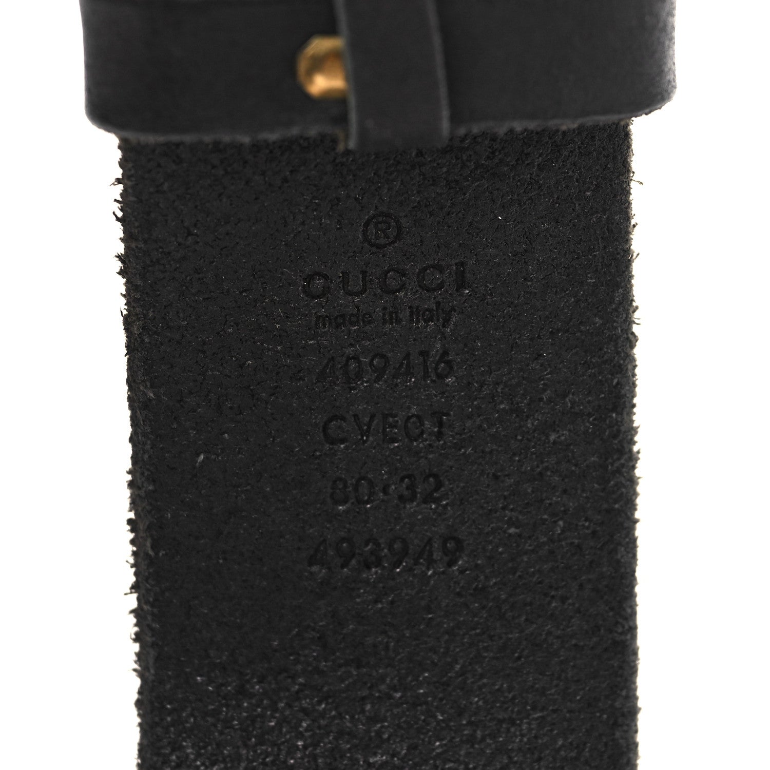 Gucci Faded Calfskin Double G 40mm Belt 80 32 Black 4 of 7