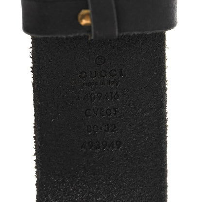 Gucci Faded Calfskin Double G 40mm Belt 80 32 Black 4 of 7