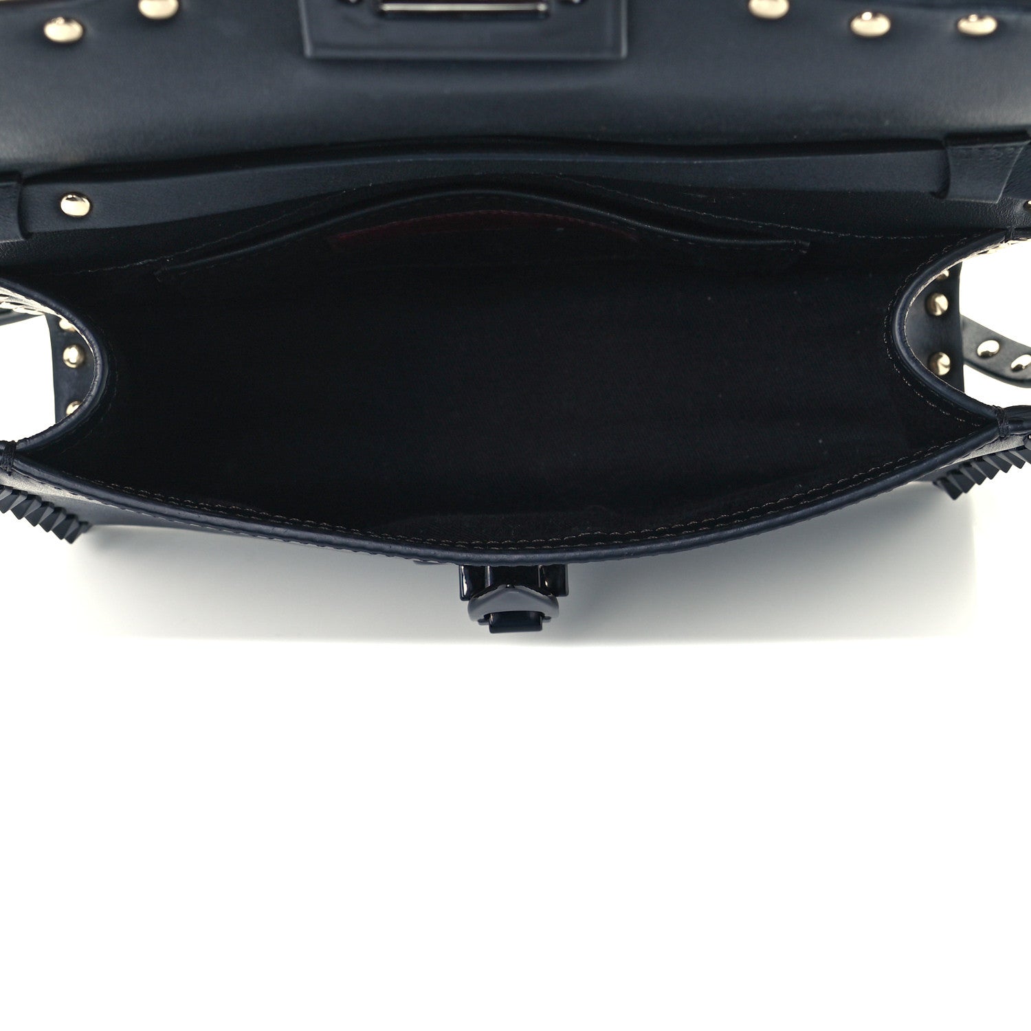 Valentino Garavani Vitello Monochrome Medium Rockstud Flip Lock Crossbody Bag Black 5 of 10