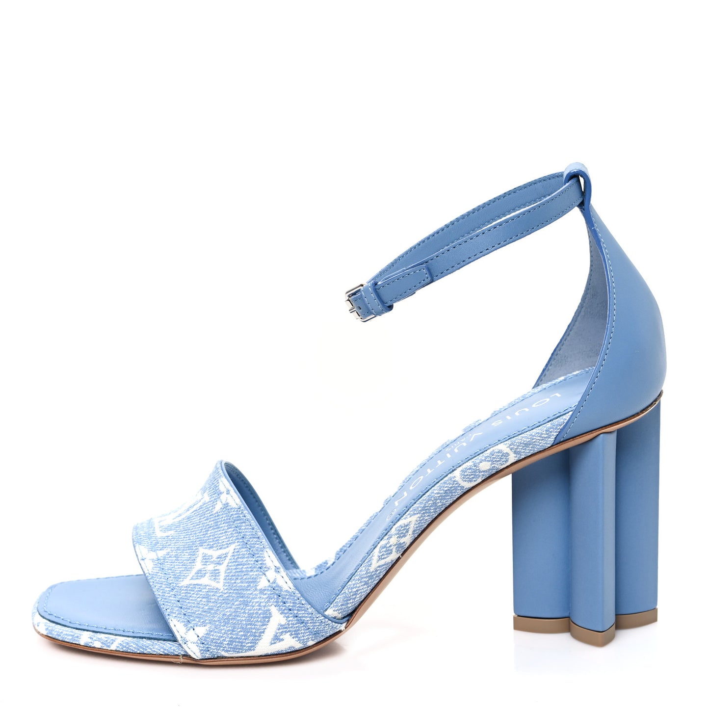 Monogram Denim Silhouette Sandals 39 Blue