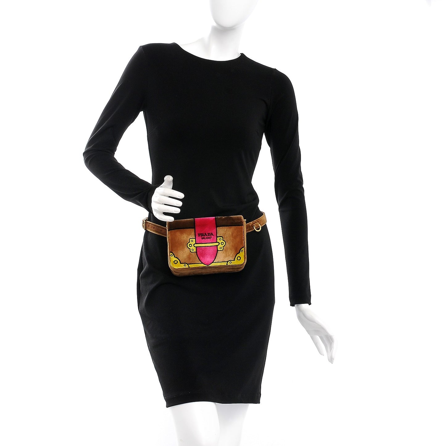 Velvet Cahier Belt Bag Cammello