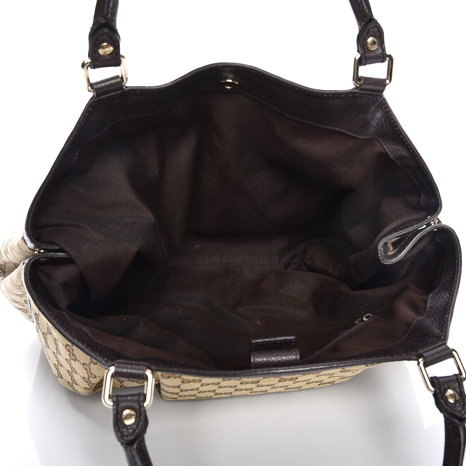 Gucci Monogram Dollar Calfskin Large Sukey Tote Beige Ebony Testa di Moro 5 of 12