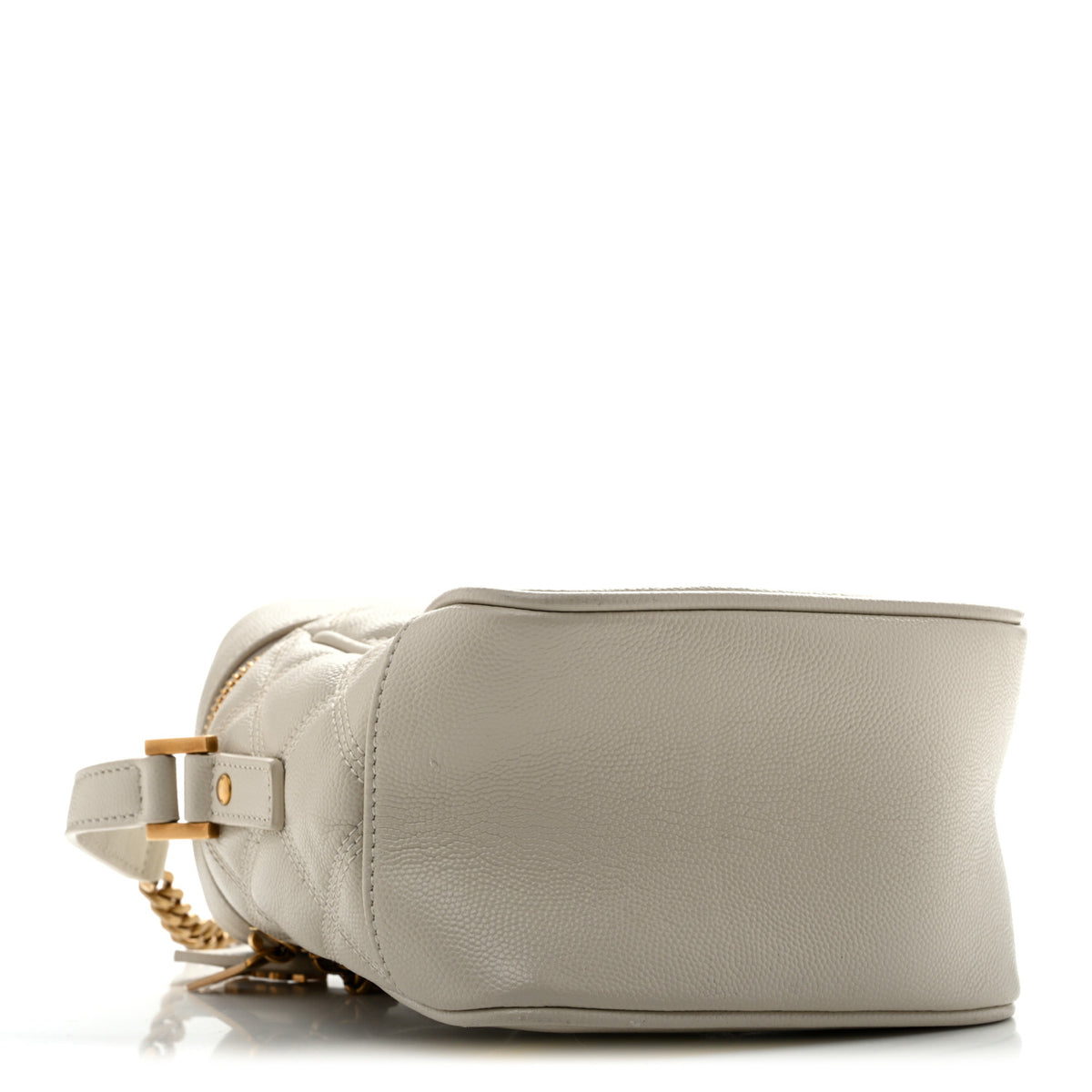 Saint Laurent Grain de Poudre Quilted 80's Vanity Bag Crema Soft 4 of 13
