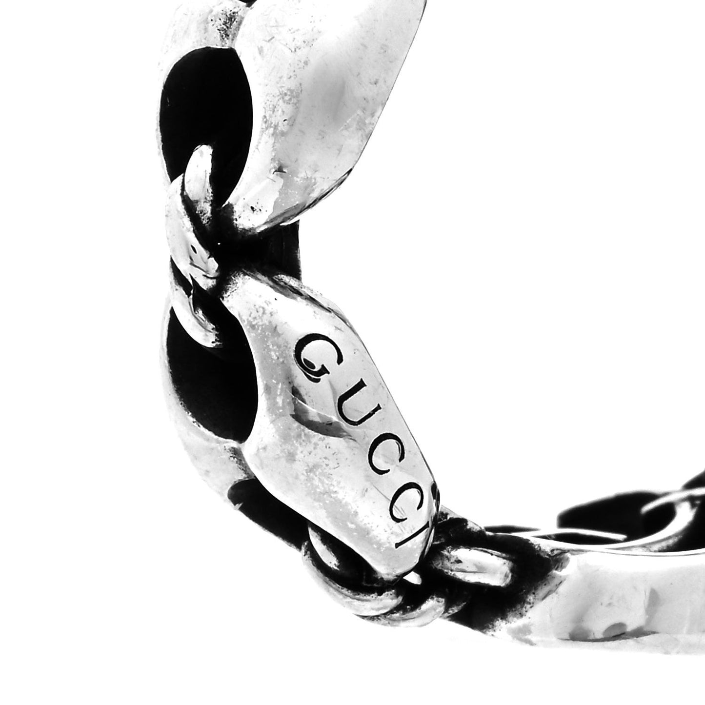 Sterling Silver GG Chain Ring 54 6.75